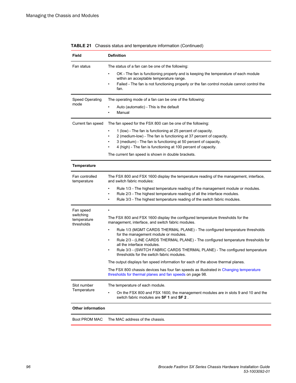 Brocade FastIron SX Series Chassis Hardware Installation Guide User Manual | Page 98 / 192