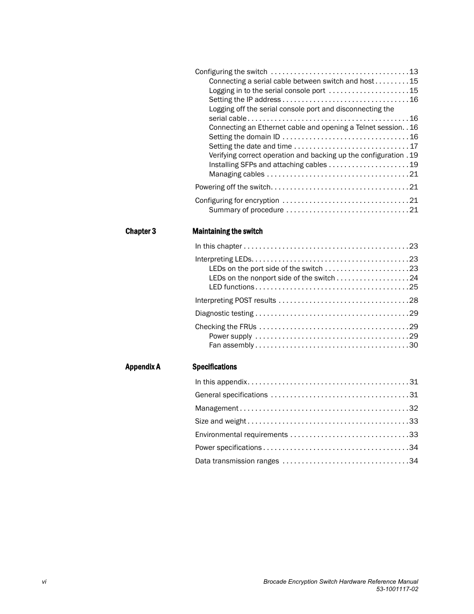 Brocade Encryption Switch Hardware Reference Manual (Supporting Fabric OS v6.1.1_enc) User Manual | Page 6 / 60