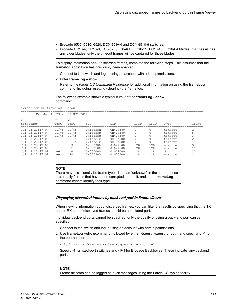 Brocade Fabric OS Administrators Guide (Supporting Fabric OS v7.3.0) User Manual | Page 111 / 622