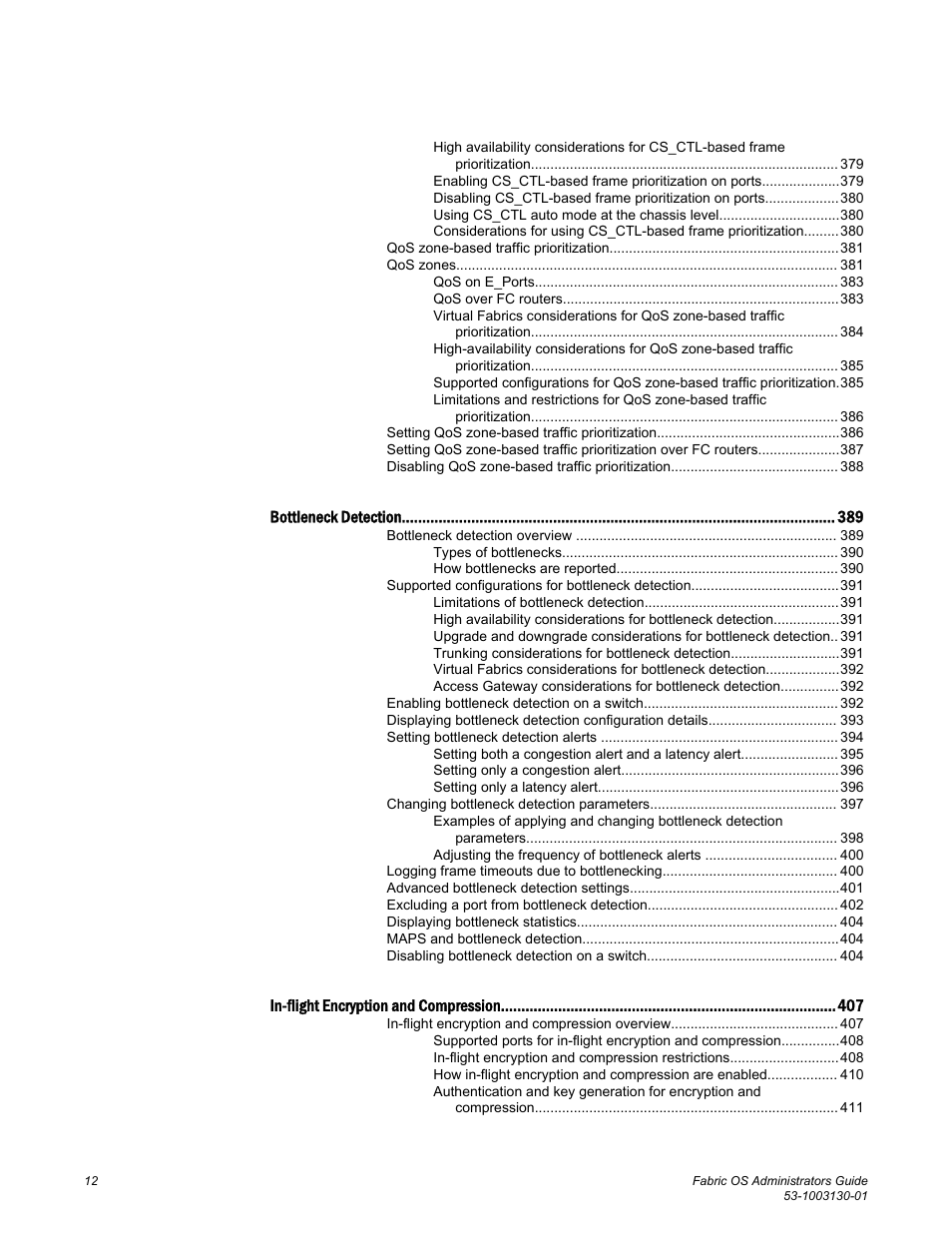 Brocade Fabric OS Administrators Guide (Supporting Fabric OS v7.3.0) User Manual | Page 12 / 622