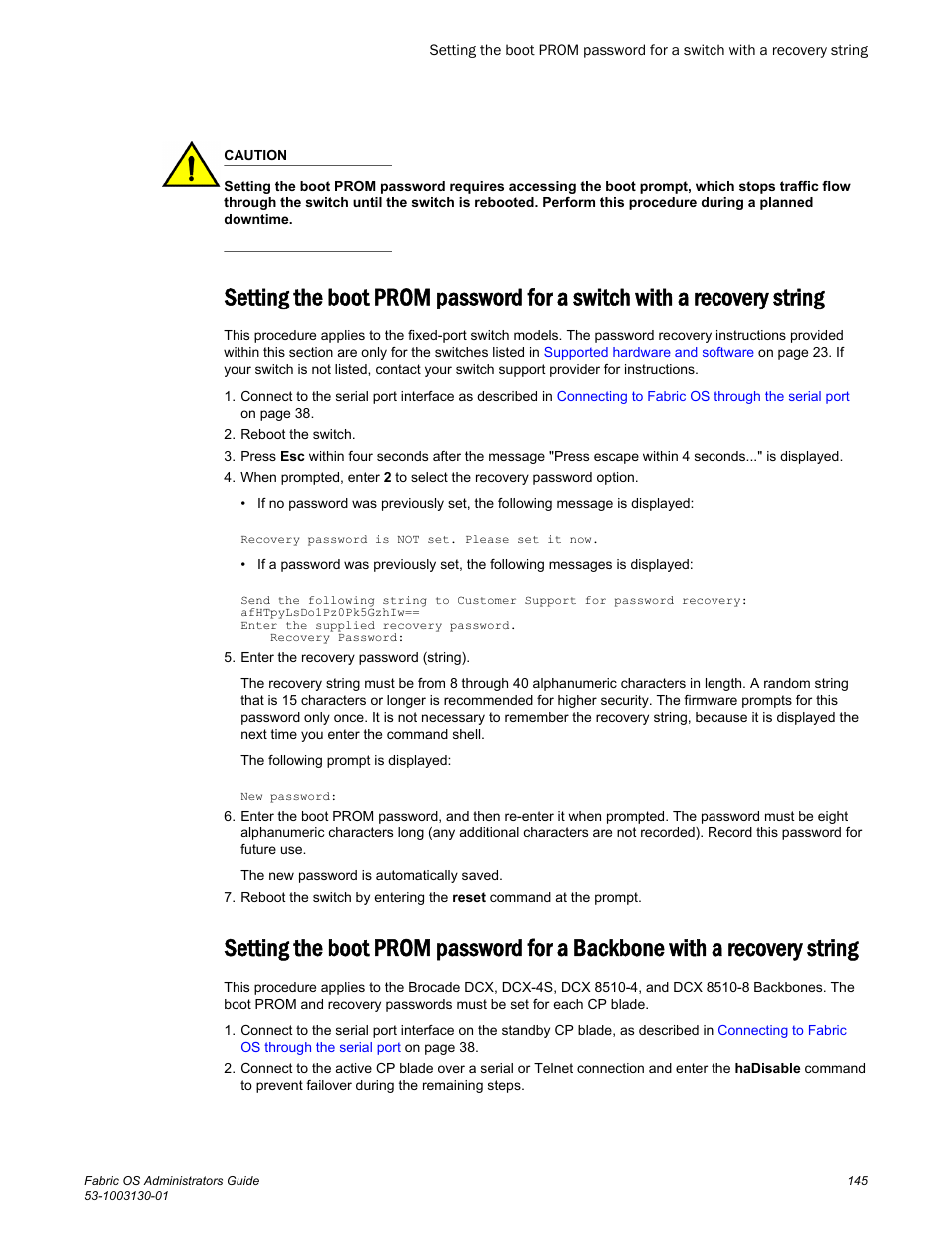 String | Brocade Fabric OS Administrators Guide (Supporting Fabric OS v7.3.0) User Manual | Page 145 / 622