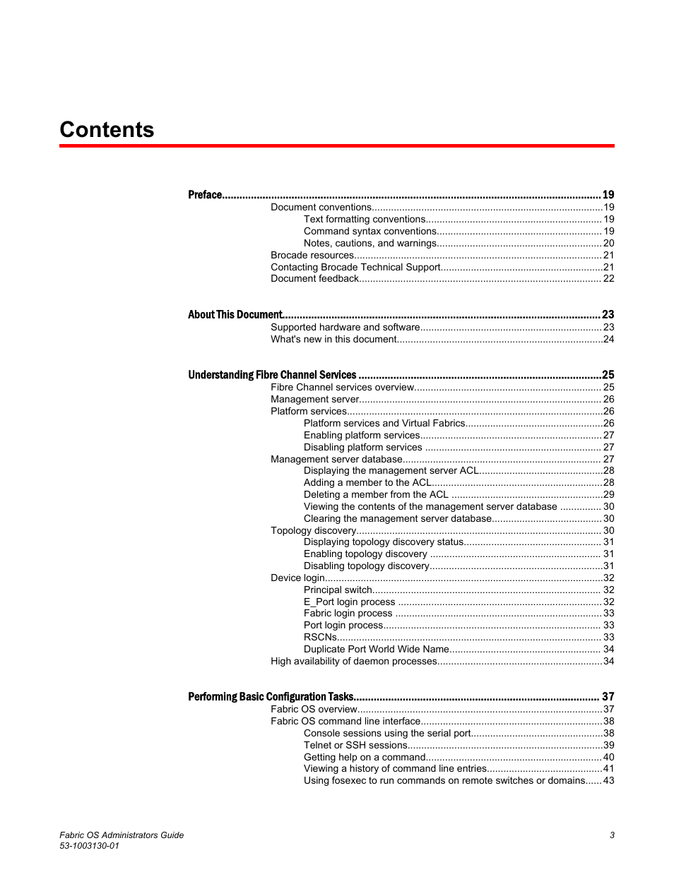 Brocade Fabric OS Administrators Guide (Supporting Fabric OS v7.3.0) User Manual | Page 3 / 622