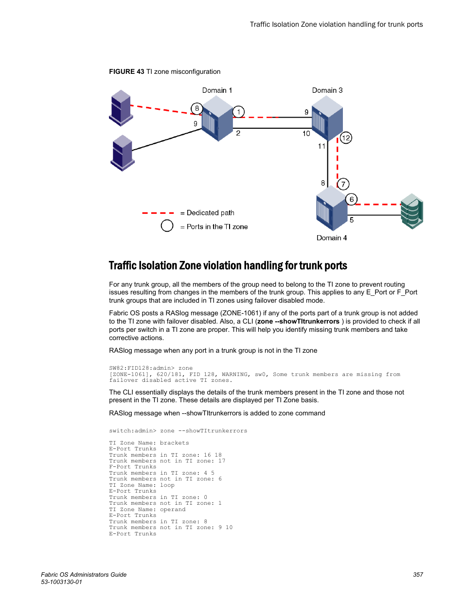 Brocade Fabric OS Administrators Guide (Supporting Fabric OS v7.3.0) User Manual | Page 357 / 622