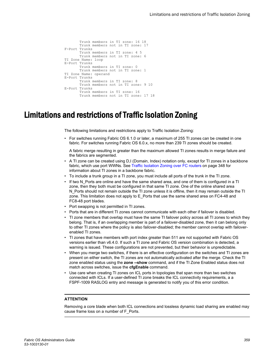 Brocade Fabric OS Administrators Guide (Supporting Fabric OS v7.3.0) User Manual | Page 359 / 622