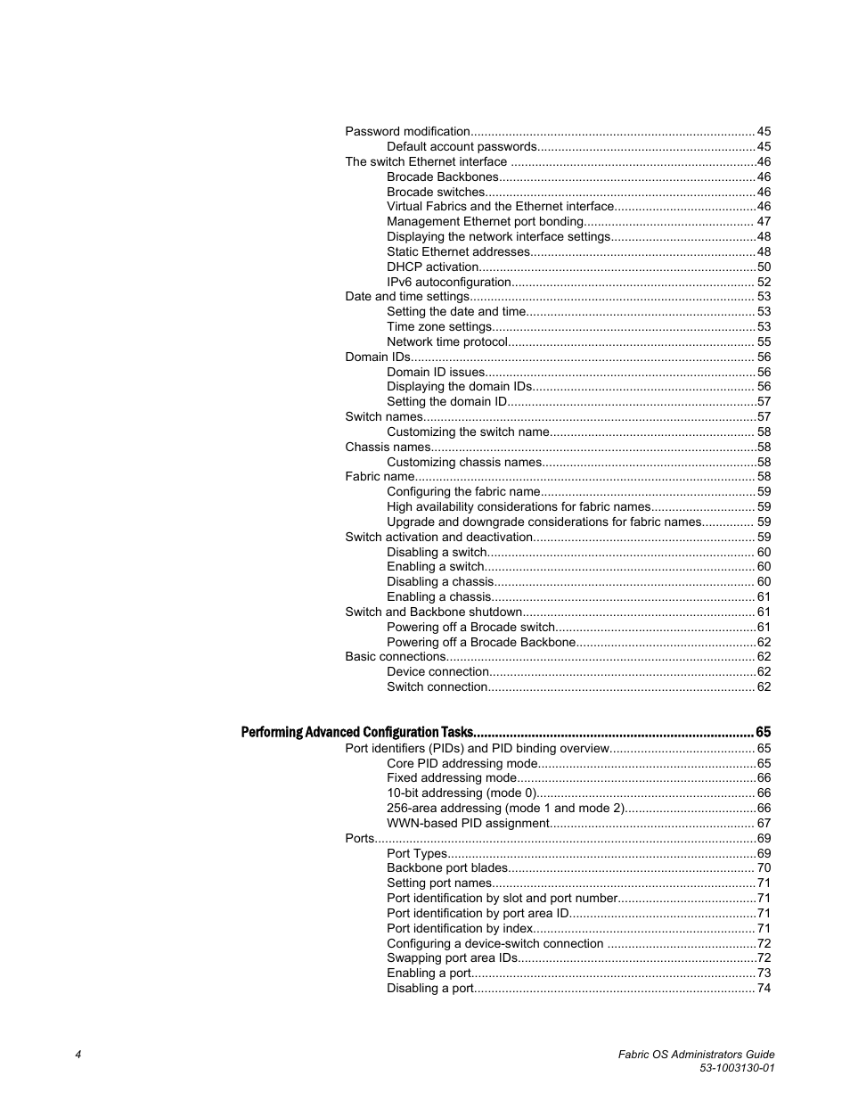 Brocade Fabric OS Administrators Guide (Supporting Fabric OS v7.3.0) User Manual | Page 4 / 622