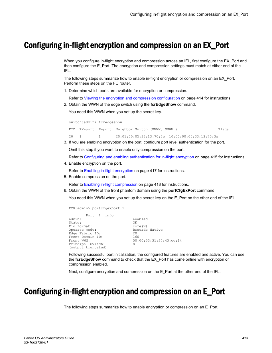 Brocade Fabric OS Administrators Guide (Supporting Fabric OS v7.3.0) User Manual | Page 413 / 622