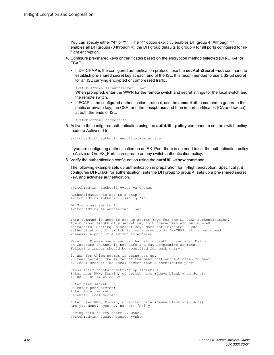 Brocade Fabric OS Administrators Guide (Supporting Fabric OS v7.3.0) User Manual | Page 416 / 622