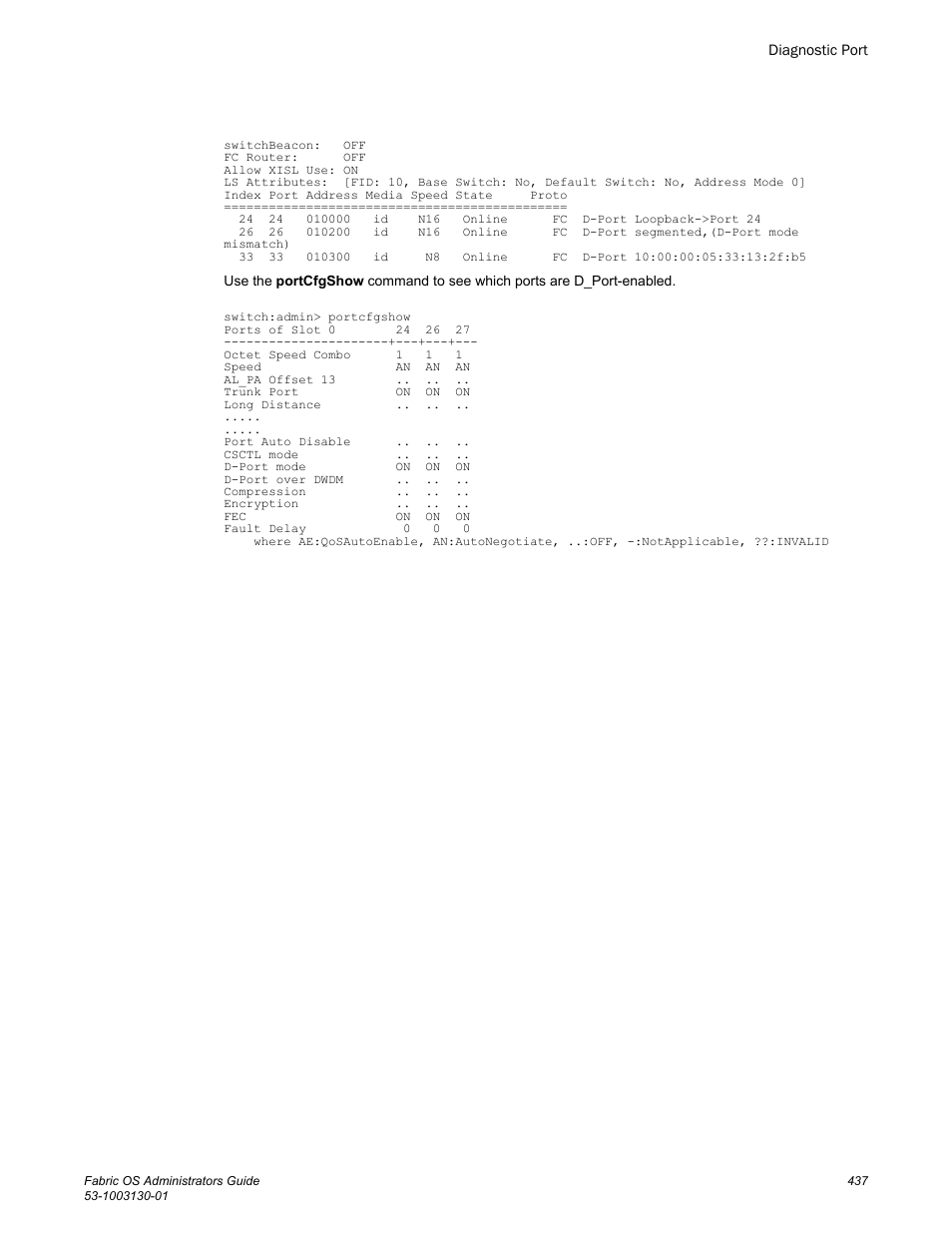 Brocade Fabric OS Administrators Guide (Supporting Fabric OS v7.3.0) User Manual | Page 437 / 622