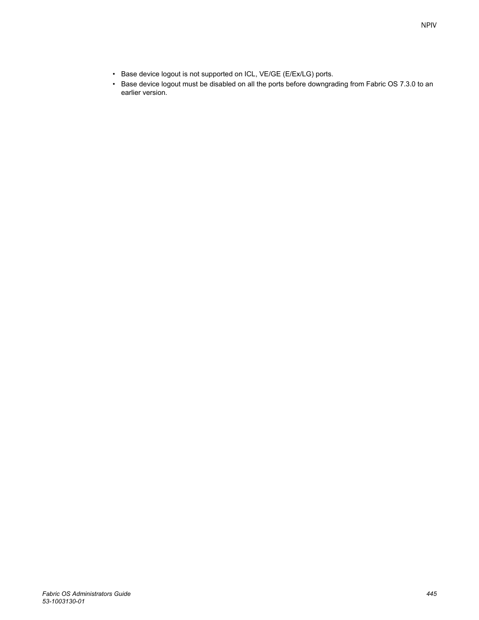 Brocade Fabric OS Administrators Guide (Supporting Fabric OS v7.3.0) User Manual | Page 445 / 622