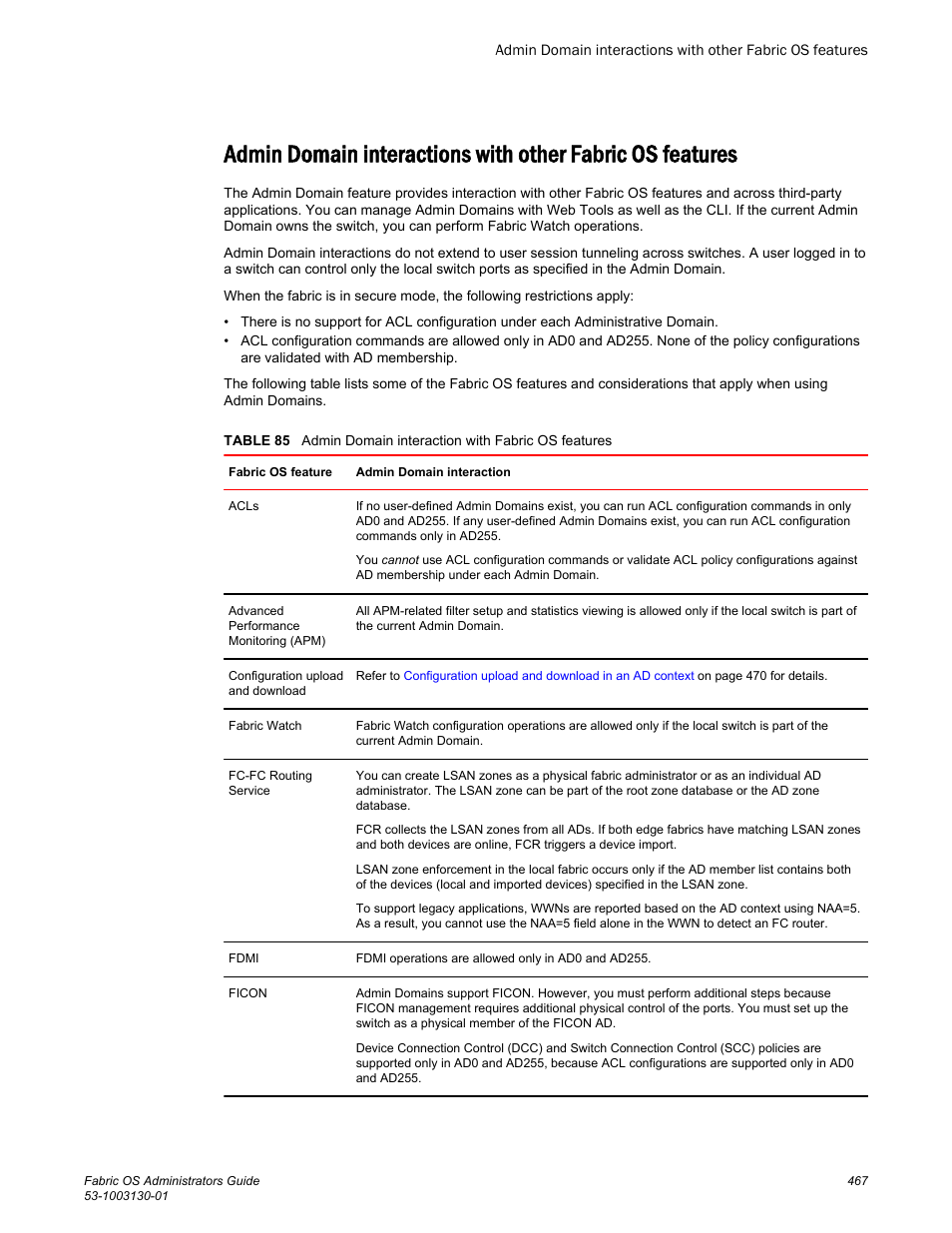 Brocade Fabric OS Administrators Guide (Supporting Fabric OS v7.3.0) User Manual | Page 467 / 622