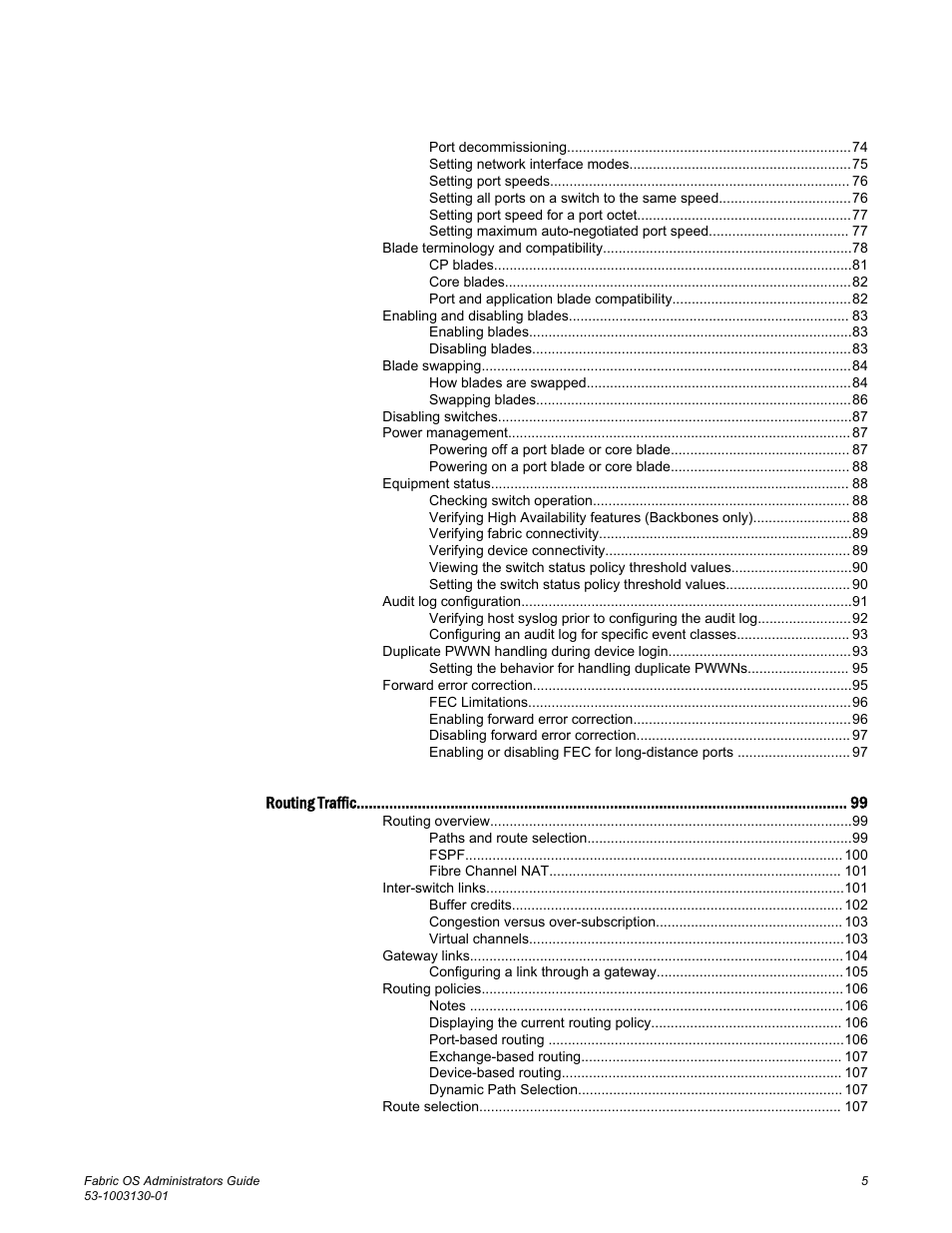 Brocade Fabric OS Administrators Guide (Supporting Fabric OS v7.3.0) User Manual | Page 5 / 622