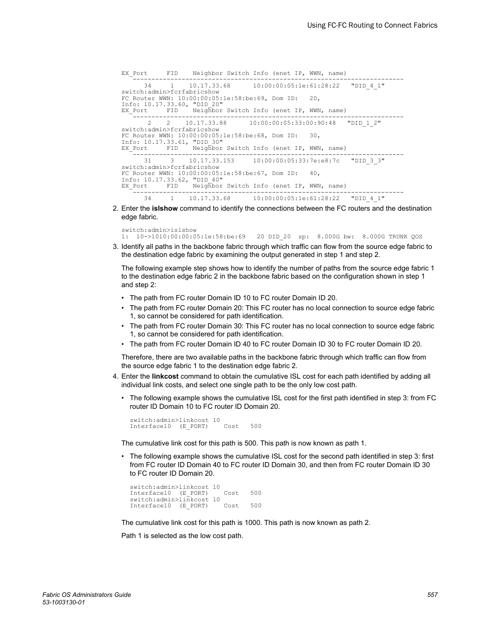 Brocade Fabric OS Administrators Guide (Supporting Fabric OS v7.3.0) User Manual | Page 557 / 622