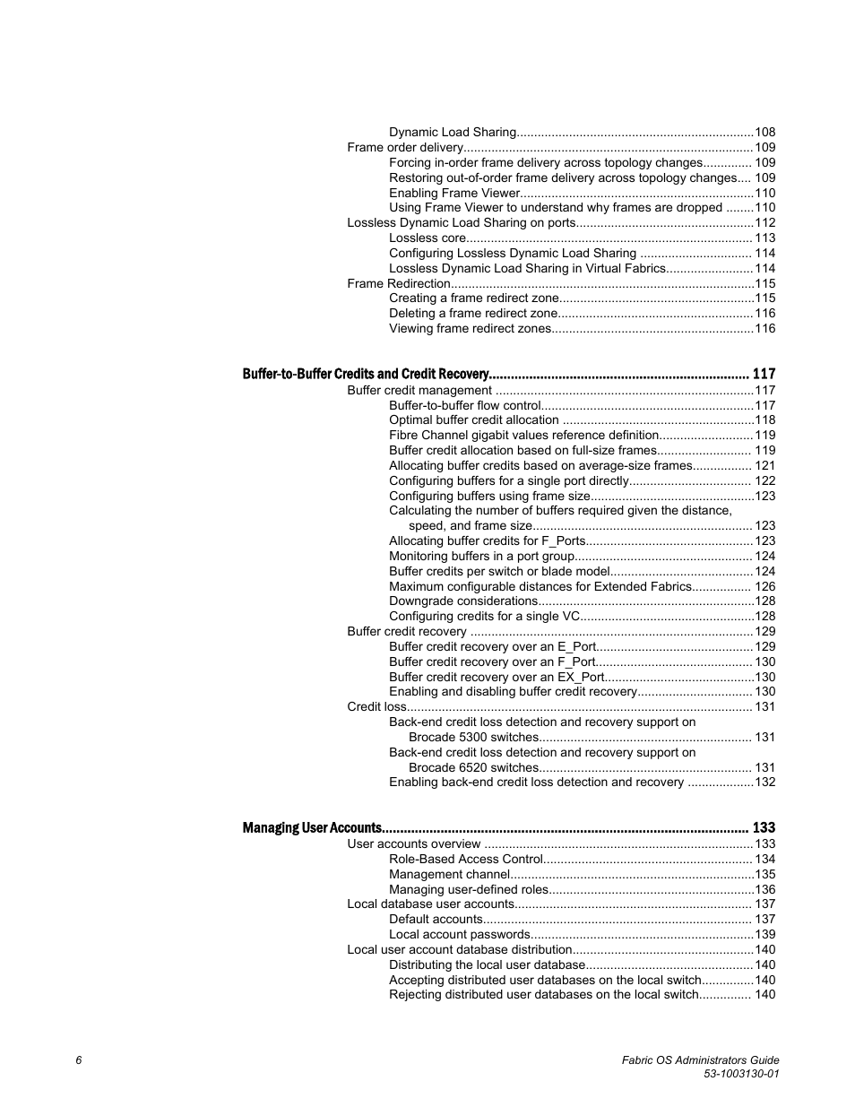 Brocade Fabric OS Administrators Guide (Supporting Fabric OS v7.3.0) User Manual | Page 6 / 622
