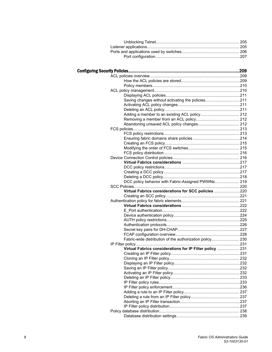 Brocade Fabric OS Administrators Guide (Supporting Fabric OS v7.3.0) User Manual | Page 8 / 622