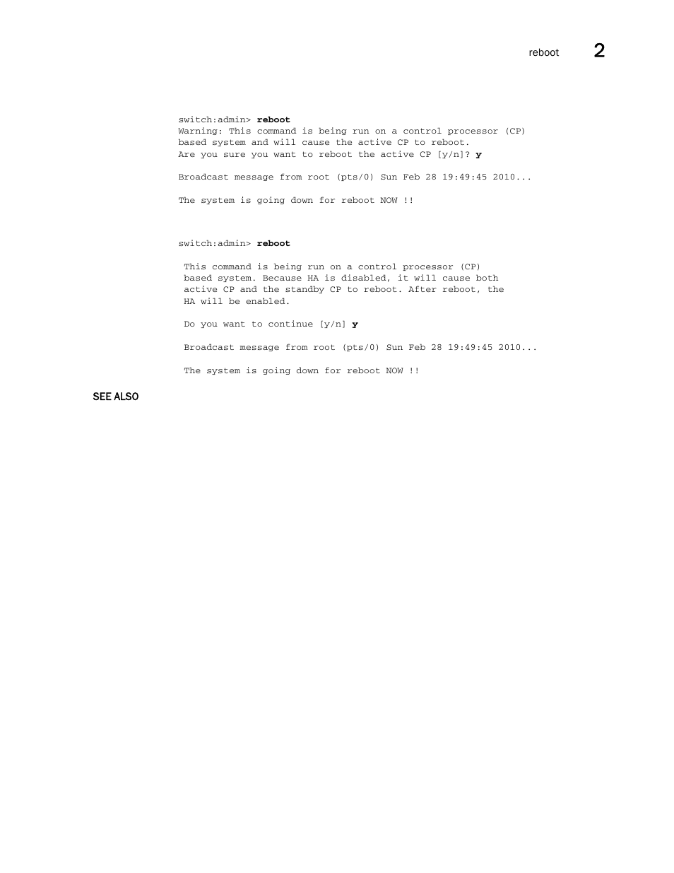 Brocade Fabric OS Command Reference (Supporting Fabric OS v7.3.0) User Manual | Page 1015 / 1274