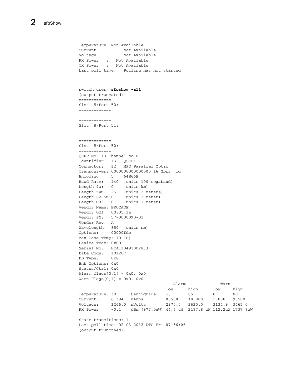 Brocade Fabric OS Command Reference (Supporting Fabric OS v7.3.0) User Manual | Page 1076 / 1274