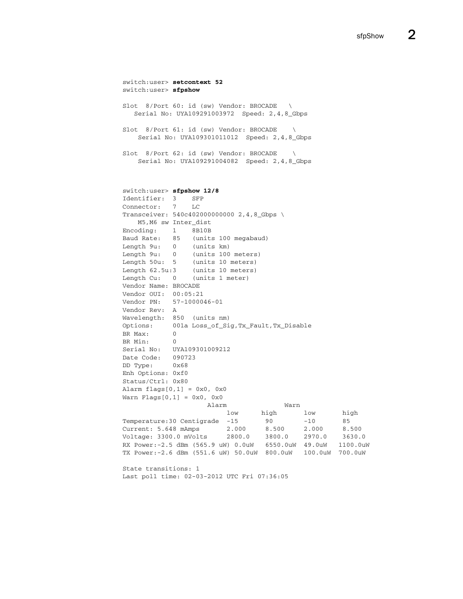 Brocade Fabric OS Command Reference (Supporting Fabric OS v7.3.0) User Manual | Page 1077 / 1274