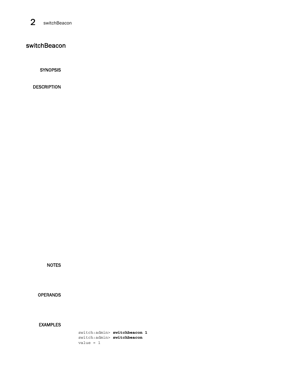 Switchbeacon | Brocade Fabric OS Command Reference (Supporting Fabric OS v7.3.0) User Manual | Page 1134 / 1274