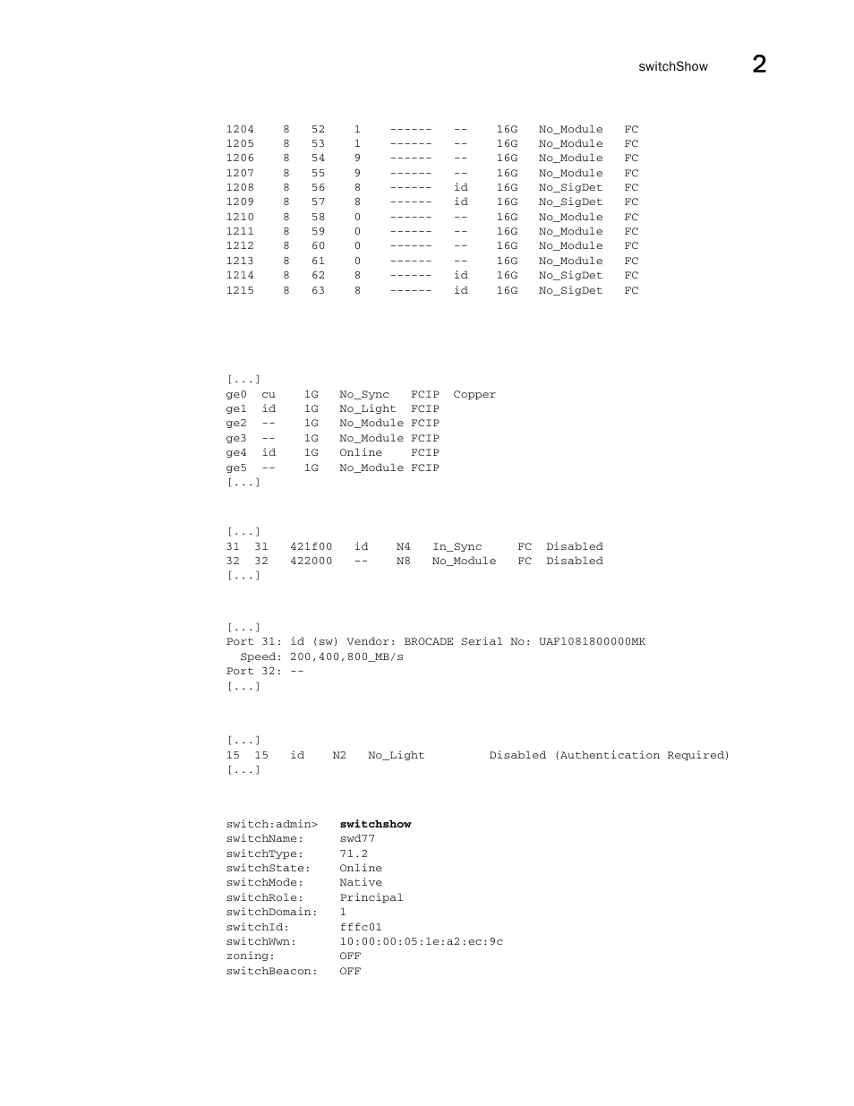 Brocade Fabric OS Command Reference (Supporting Fabric OS v7.3.0) User Manual | Page 1155 / 1274