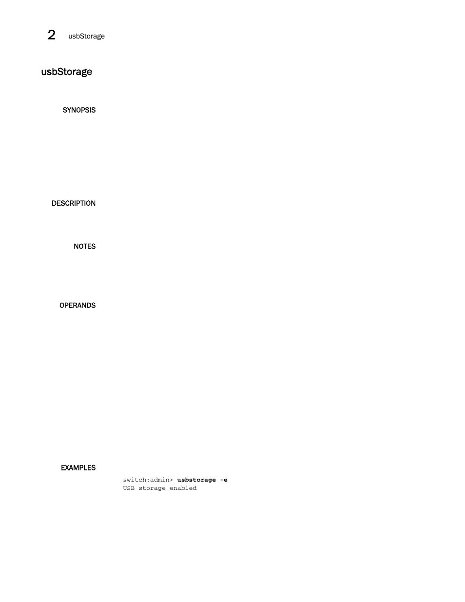 Usbstorage | Brocade Fabric OS Command Reference (Supporting Fabric OS v7.3.0) User Manual | Page 1214 / 1274