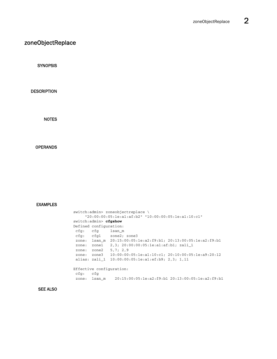 Zoneobjectreplace | Brocade Fabric OS Command Reference (Supporting Fabric OS v7.3.0) User Manual | Page 1251 / 1274