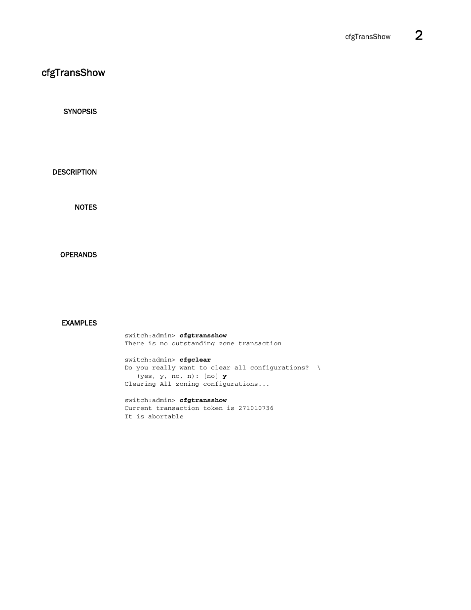 Cfgtransshow | Brocade Fabric OS Command Reference (Supporting Fabric OS v7.3.0) User Manual | Page 147 / 1274