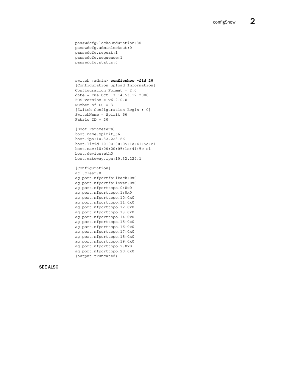 Brocade Fabric OS Command Reference (Supporting Fabric OS v7.3.0) User Manual | Page 181 / 1274