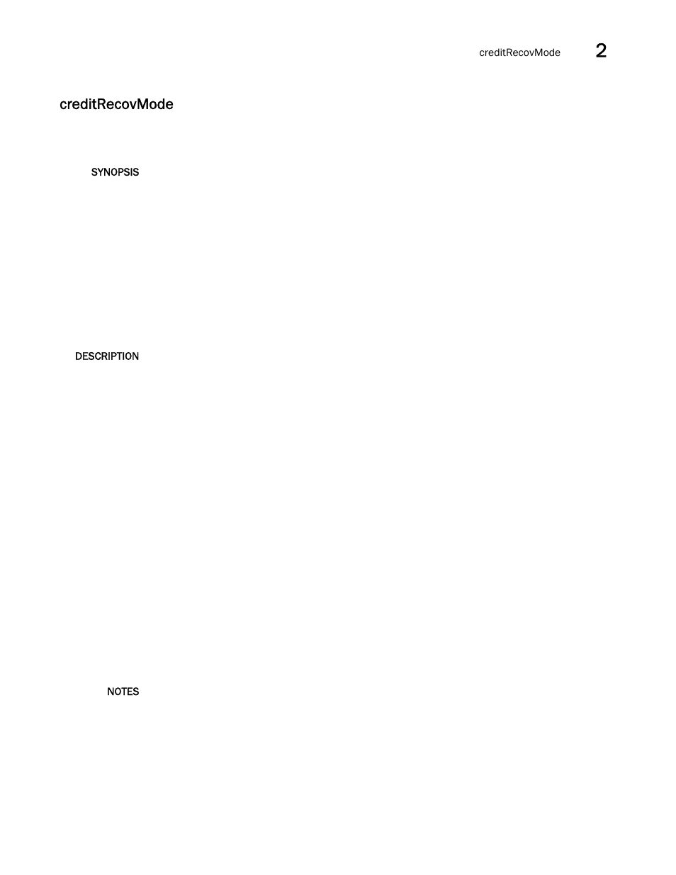Creditrecovmode | Brocade Fabric OS Command Reference (Supporting Fabric OS v7.3.0) User Manual | Page 201 / 1274
