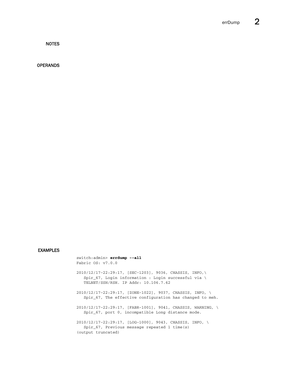 Brocade Fabric OS Command Reference (Supporting Fabric OS v7.3.0) User Manual | Page 291 / 1274