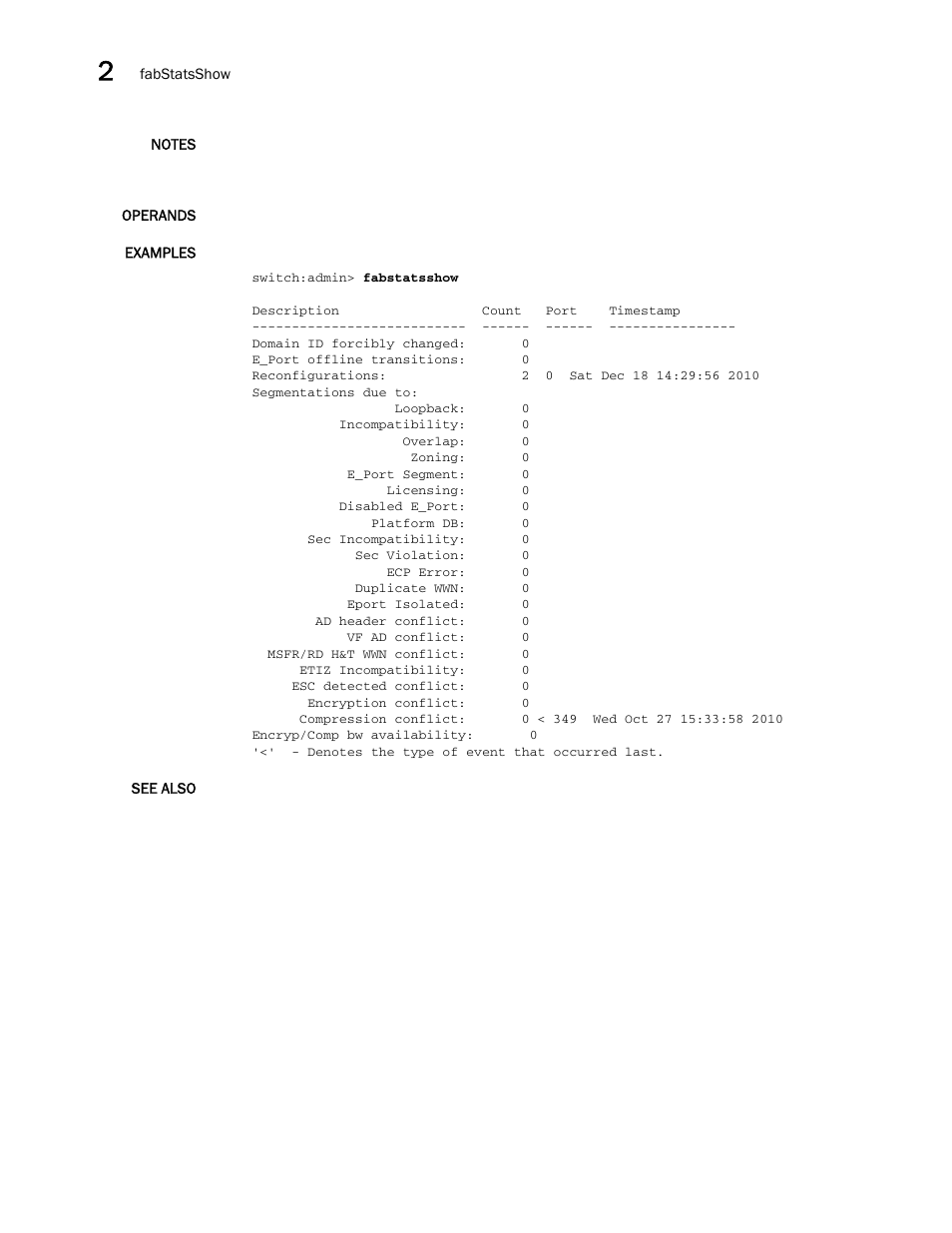 Brocade Fabric OS Command Reference (Supporting Fabric OS v7.3.0) User Manual | Page 320 / 1274