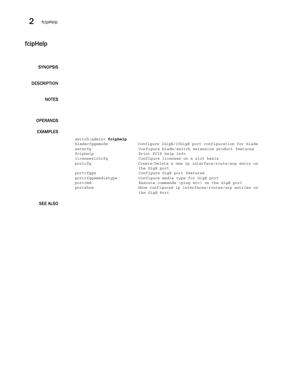 Fciphelp | Brocade Fabric OS Command Reference (Supporting Fabric OS v7.3.0) User Manual | Page 332 / 1274
