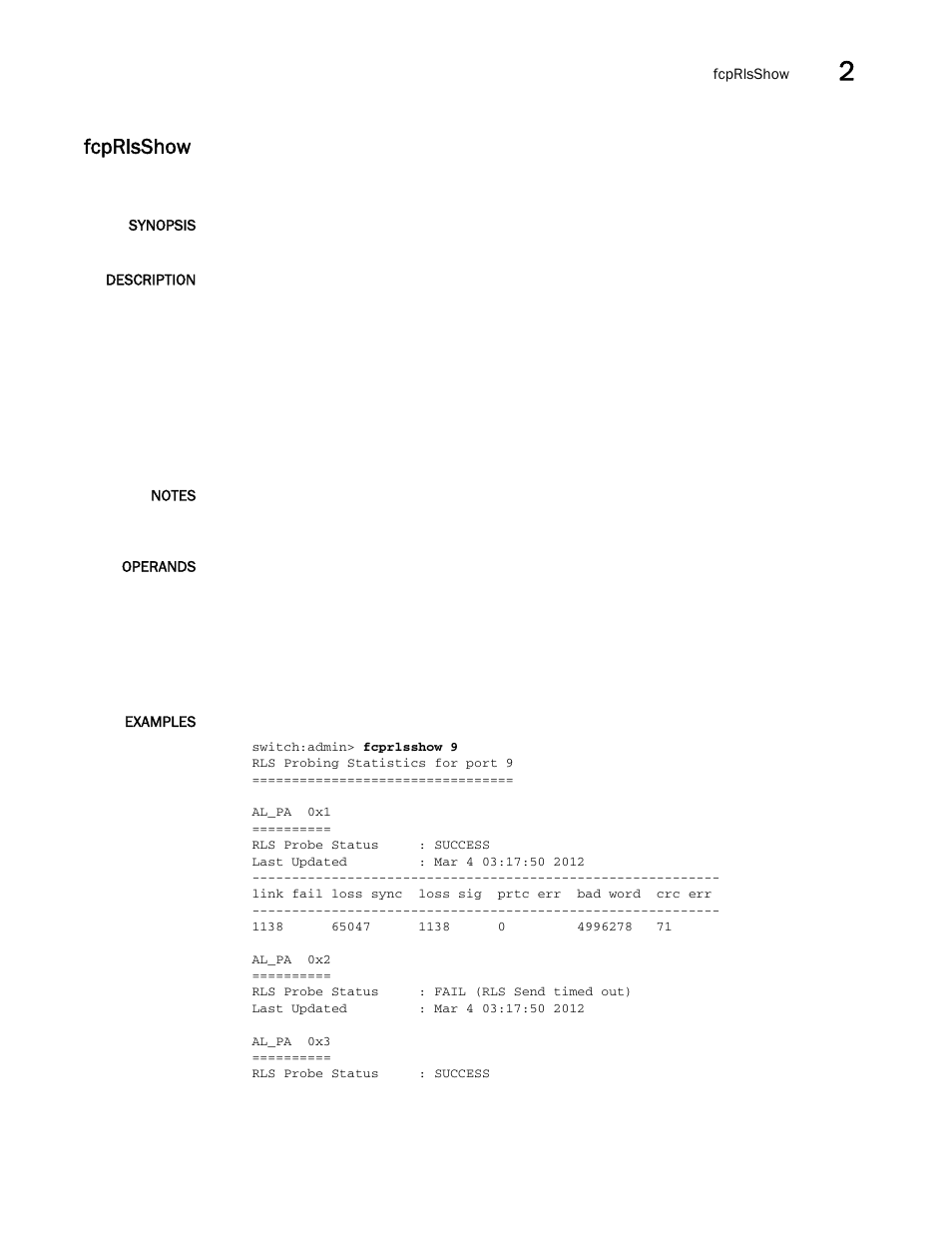 Fcprlsshow | Brocade Fabric OS Command Reference (Supporting Fabric OS v7.3.0) User Manual | Page 361 / 1274
