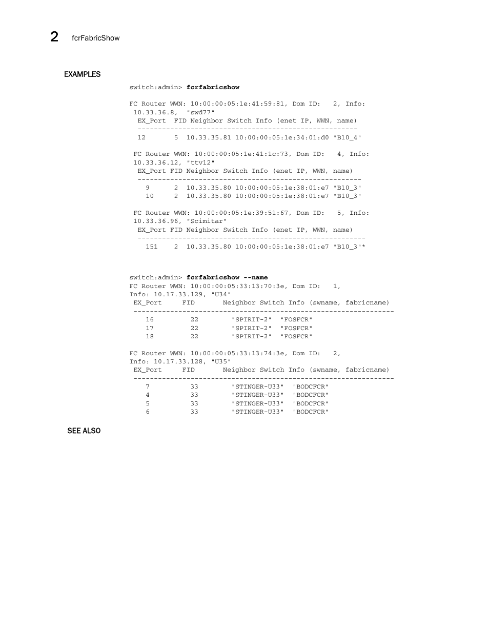Brocade Fabric OS Command Reference (Supporting Fabric OS v7.3.0) User Manual | Page 370 / 1274