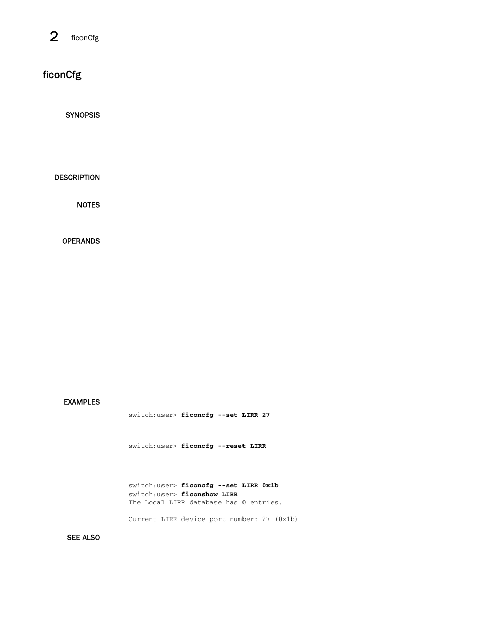 Ficoncfg | Brocade Fabric OS Command Reference (Supporting Fabric OS v7.3.0) User Manual | Page 402 / 1274