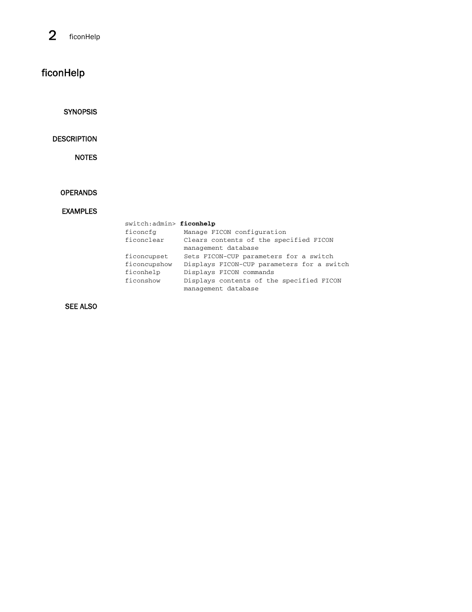 Ficonhelp | Brocade Fabric OS Command Reference (Supporting Fabric OS v7.3.0) User Manual | Page 410 / 1274