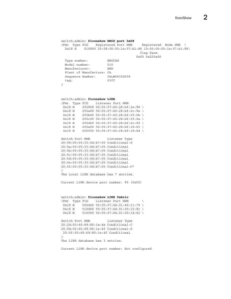 Brocade Fabric OS Command Reference (Supporting Fabric OS v7.3.0) User Manual | Page 417 / 1274