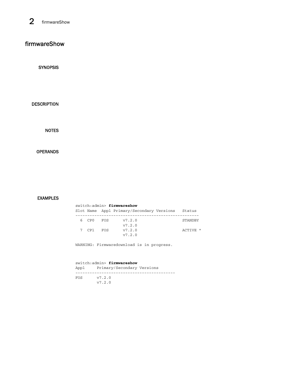 Firmwareshow | Brocade Fabric OS Command Reference (Supporting Fabric OS v7.3.0) User Manual | Page 434 / 1274