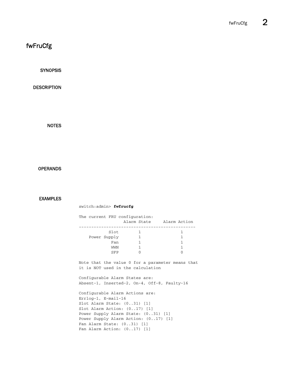 Fwfrucfg | Brocade Fabric OS Command Reference (Supporting Fabric OS v7.3.0) User Manual | Page 479 / 1274