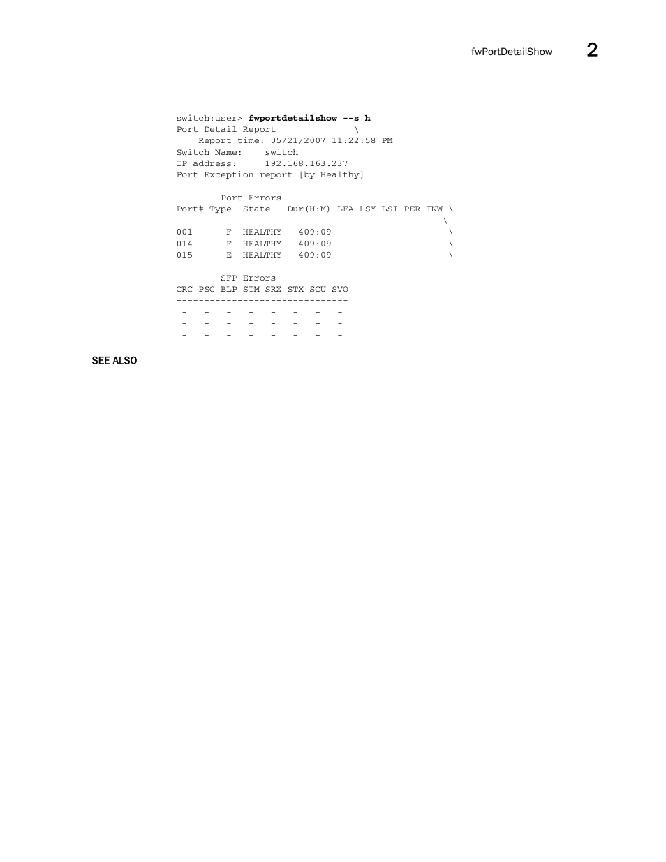 Brocade Fabric OS Command Reference (Supporting Fabric OS v7.3.0) User Manual | Page 487 / 1274