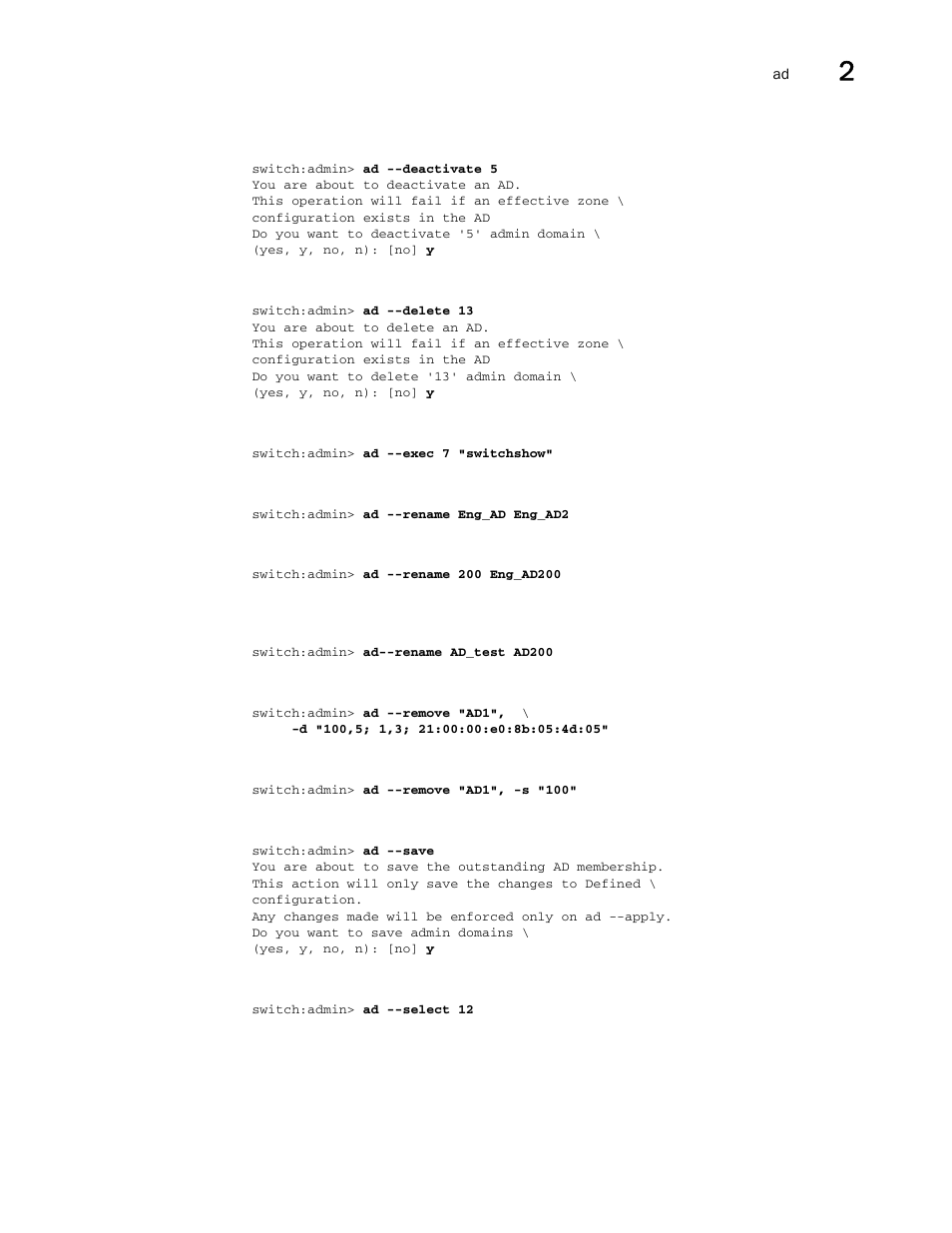 Brocade Fabric OS Command Reference (Supporting Fabric OS v7.3.0) User Manual | Page 49 / 1274