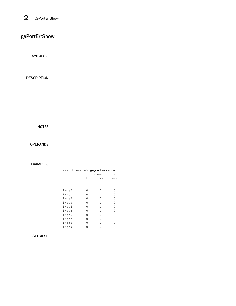 Geporterrshow | Brocade Fabric OS Command Reference (Supporting Fabric OS v7.3.0) User Manual | Page 494 / 1274