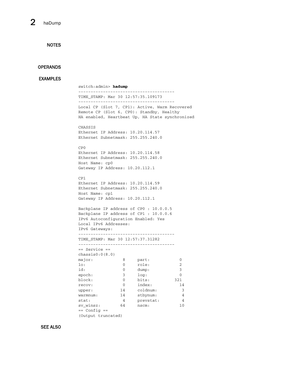 Brocade Fabric OS Command Reference (Supporting Fabric OS v7.3.0) User Manual | Page 498 / 1274