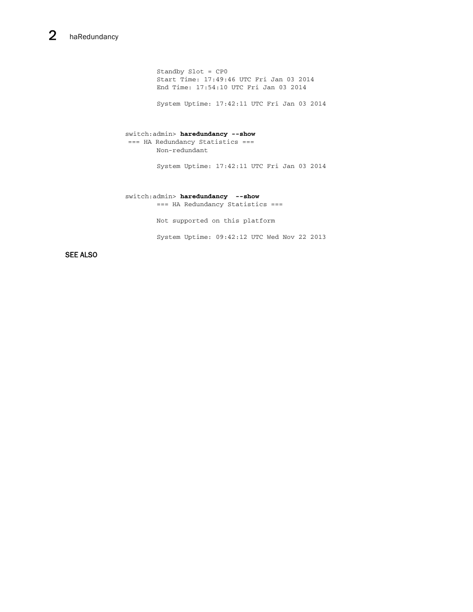 Brocade Fabric OS Command Reference (Supporting Fabric OS v7.3.0) User Manual | Page 502 / 1274