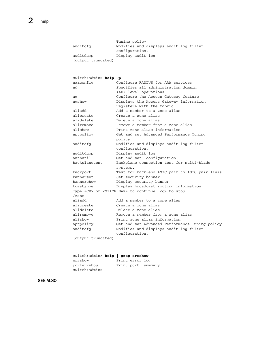 Brocade Fabric OS Command Reference (Supporting Fabric OS v7.3.0) User Manual | Page 508 / 1274