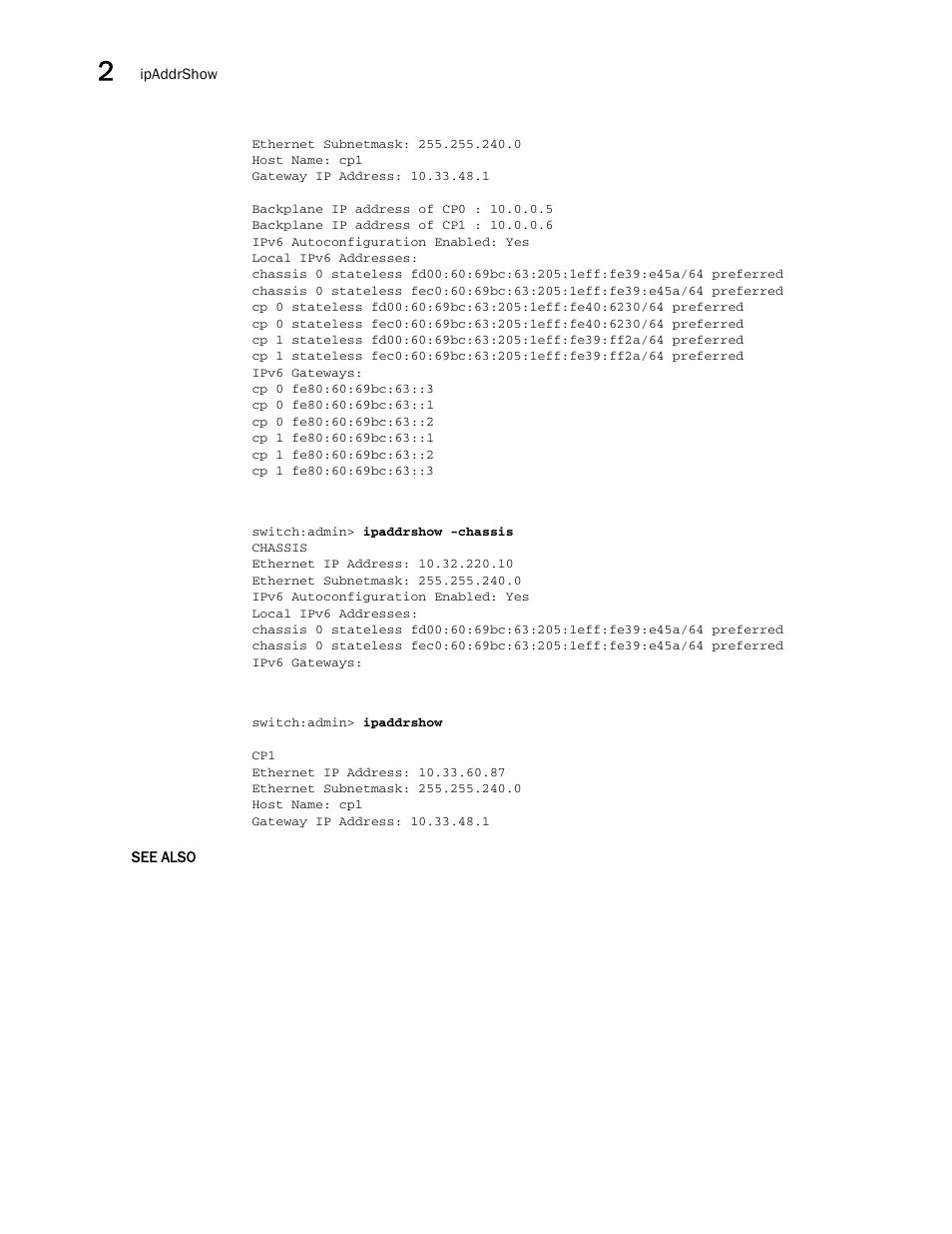 Brocade Fabric OS Command Reference (Supporting Fabric OS v7.3.0) User Manual | Page 540 / 1274