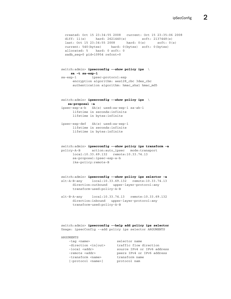 Brocade Fabric OS Command Reference (Supporting Fabric OS v7.3.0) User Manual | Page 561 / 1274