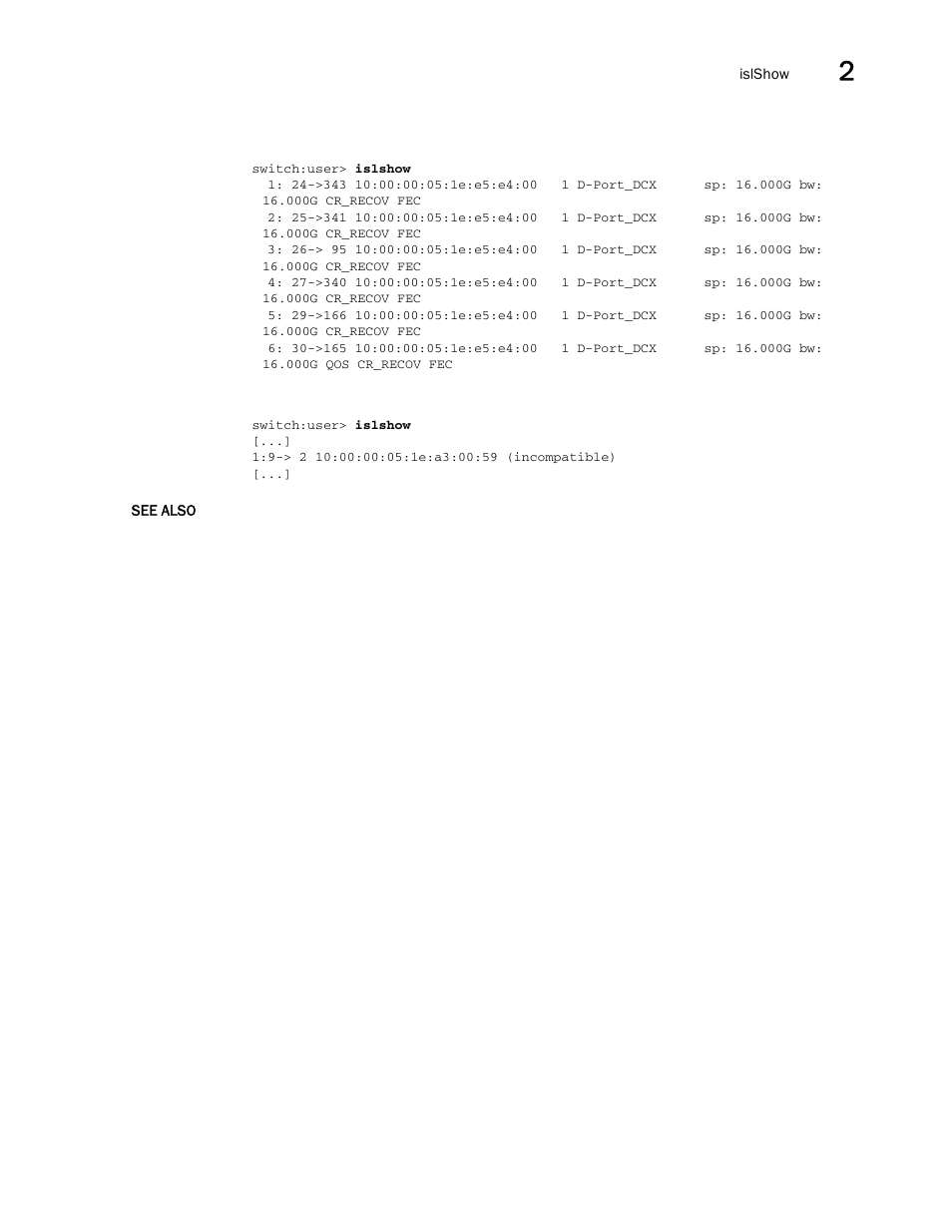 Brocade Fabric OS Command Reference (Supporting Fabric OS v7.3.0) User Manual | Page 565 / 1274