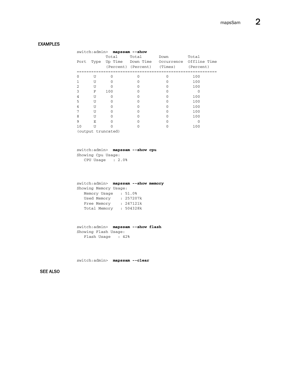 Brocade Fabric OS Command Reference (Supporting Fabric OS v7.3.0) User Manual | Page 629 / 1274