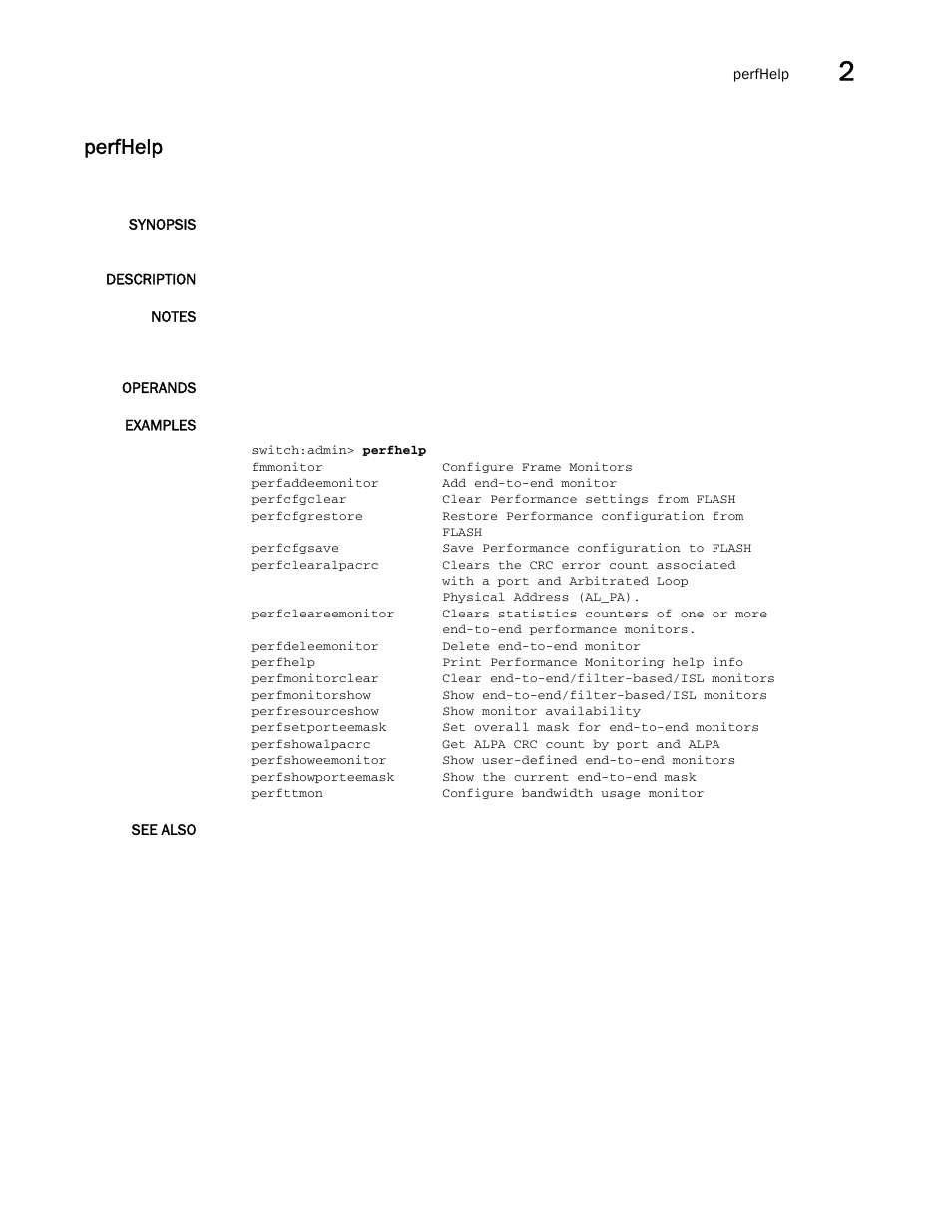 Perfhelp | Brocade Fabric OS Command Reference (Supporting Fabric OS v7.3.0) User Manual | Page 697 / 1274