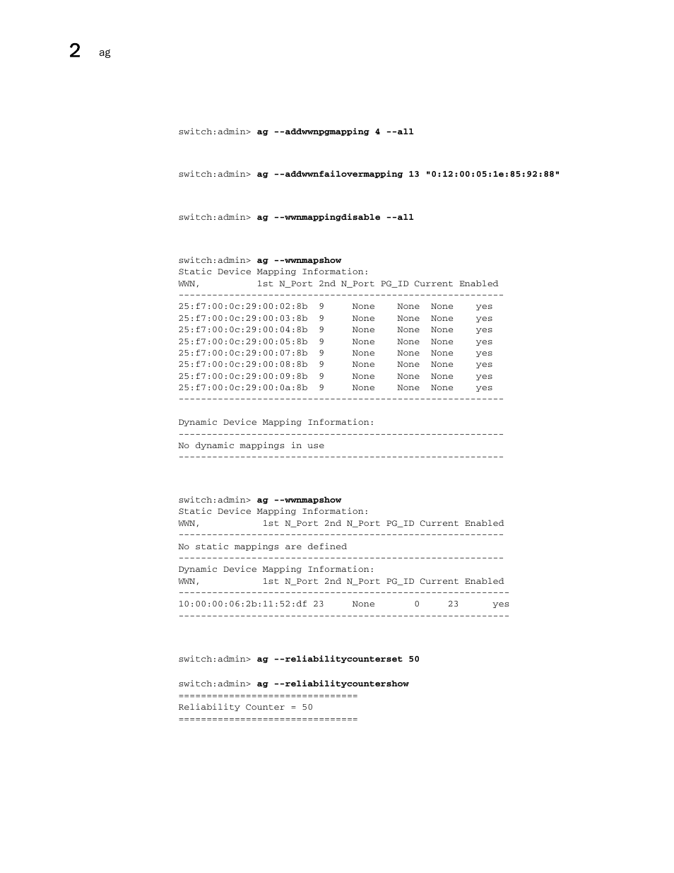 Brocade Fabric OS Command Reference (Supporting Fabric OS v7.3.0) User Manual | Page 72 / 1274